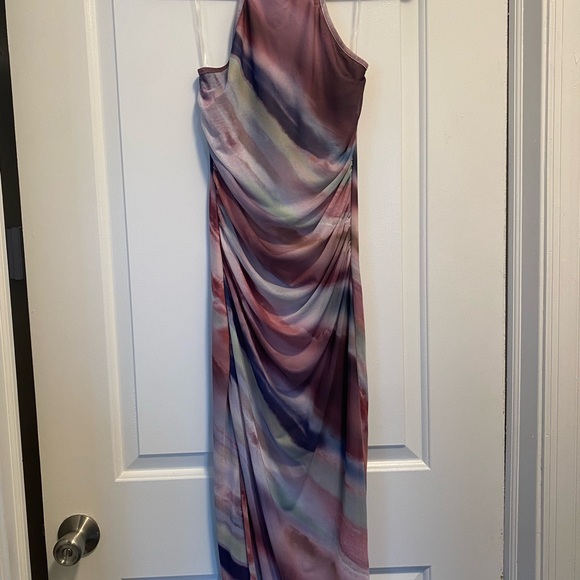 Caution To The Wind One Shoulder Multicolor Dress - Picture 1 of 5
